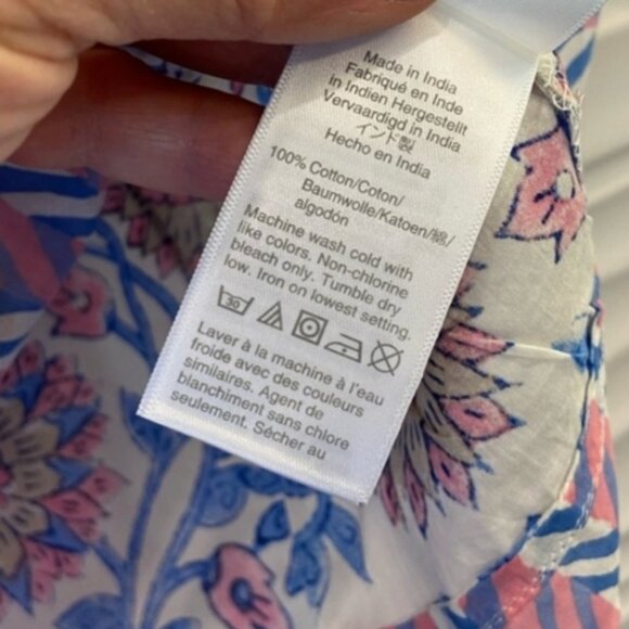 J. Crew Tassel Beach Tunic Top Cover Up Floral Patterned Size Small - Picture 8 of 10